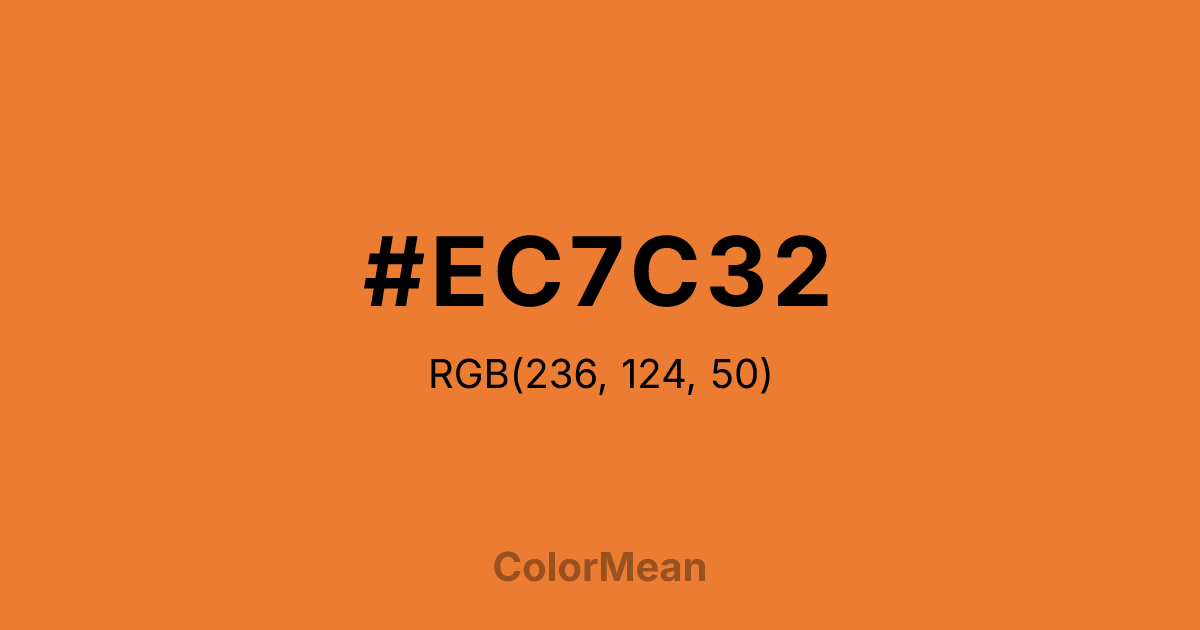 #EC7C32 color swatch