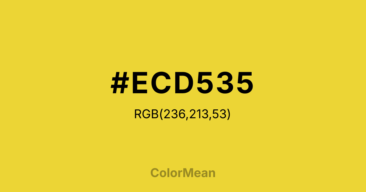 #ECD535 color swatch