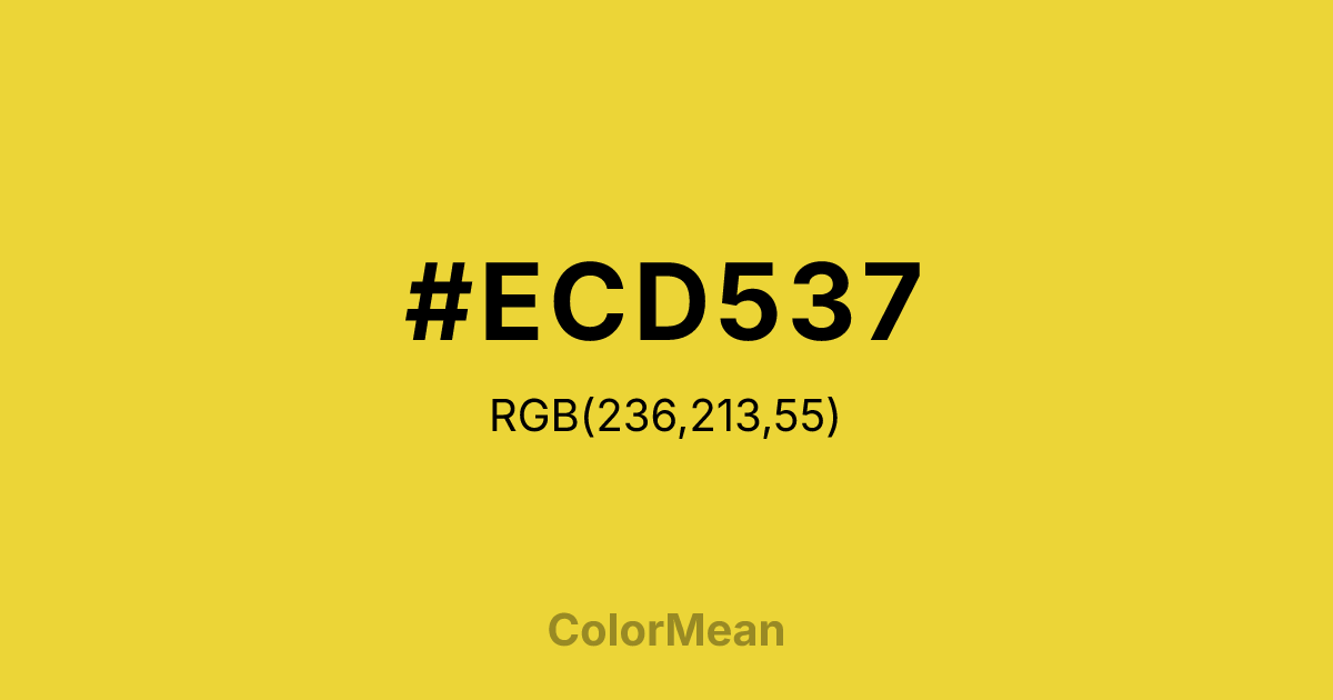 #ECD537 color swatch
