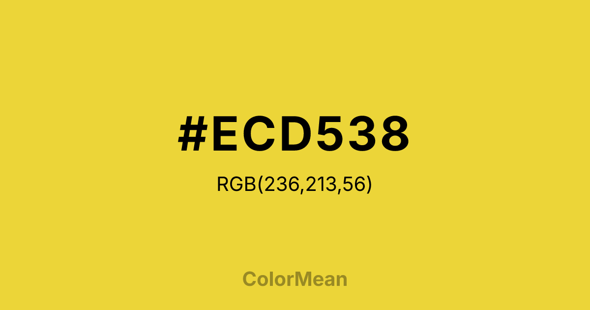 #ECD538 color swatch