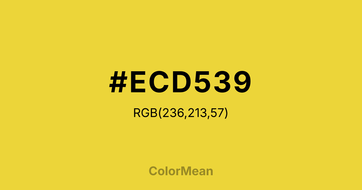 #ECD539 color swatch