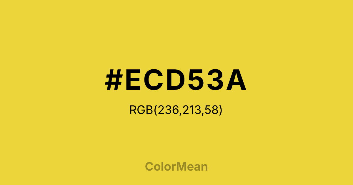#ECD53A color swatch