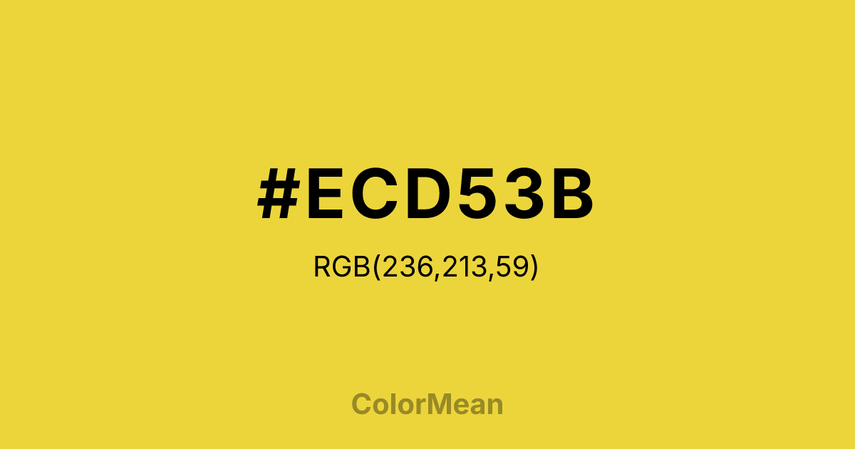 #ECD53B color swatch