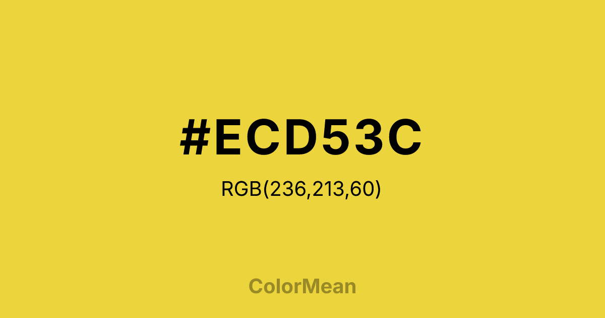 #ECD53C color swatch