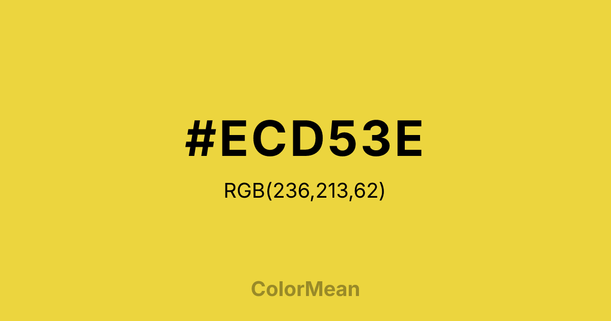 #ECD53E color swatch