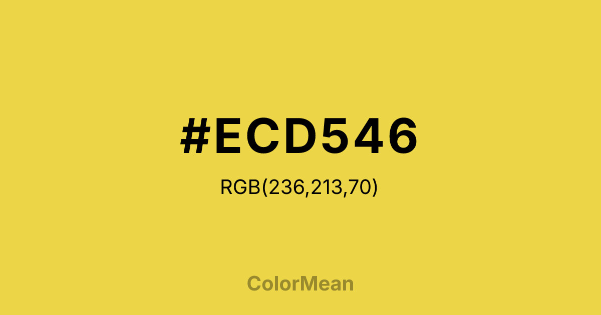 #ECD546 color swatch