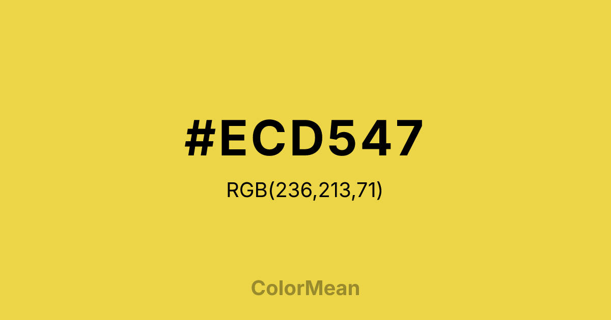 #ECD547 color swatch