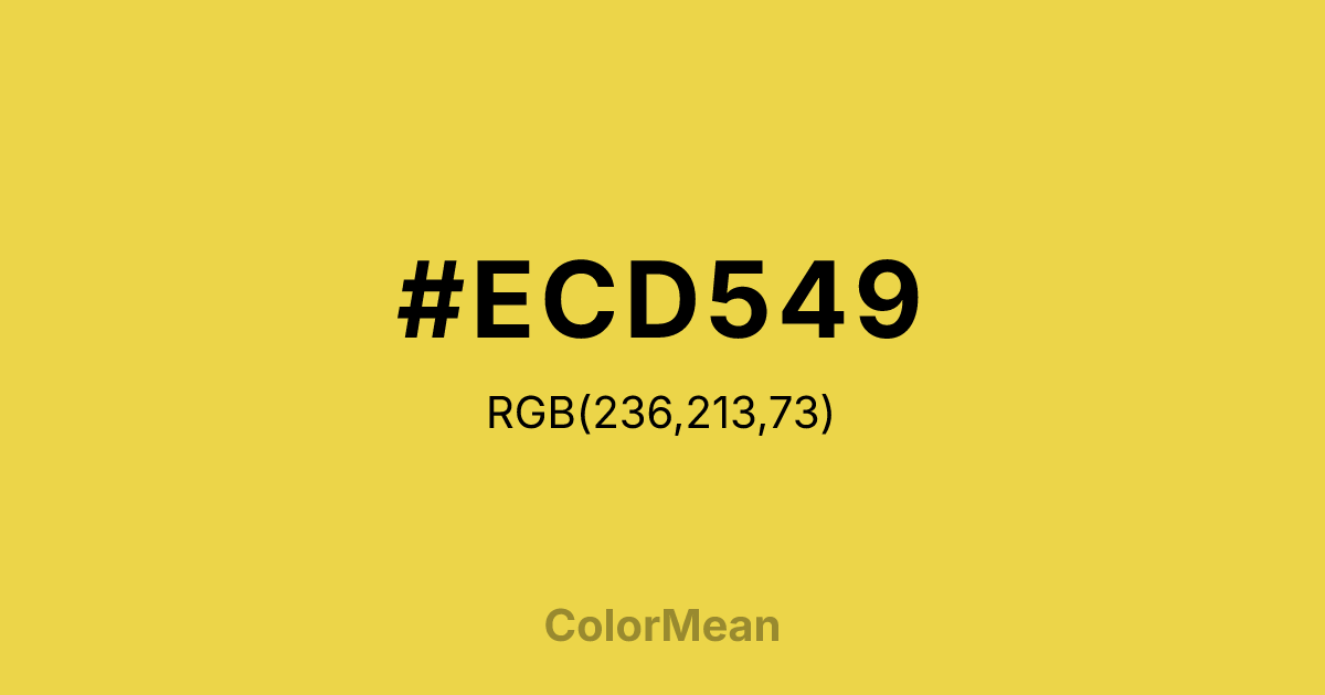 #ECD549 color swatch