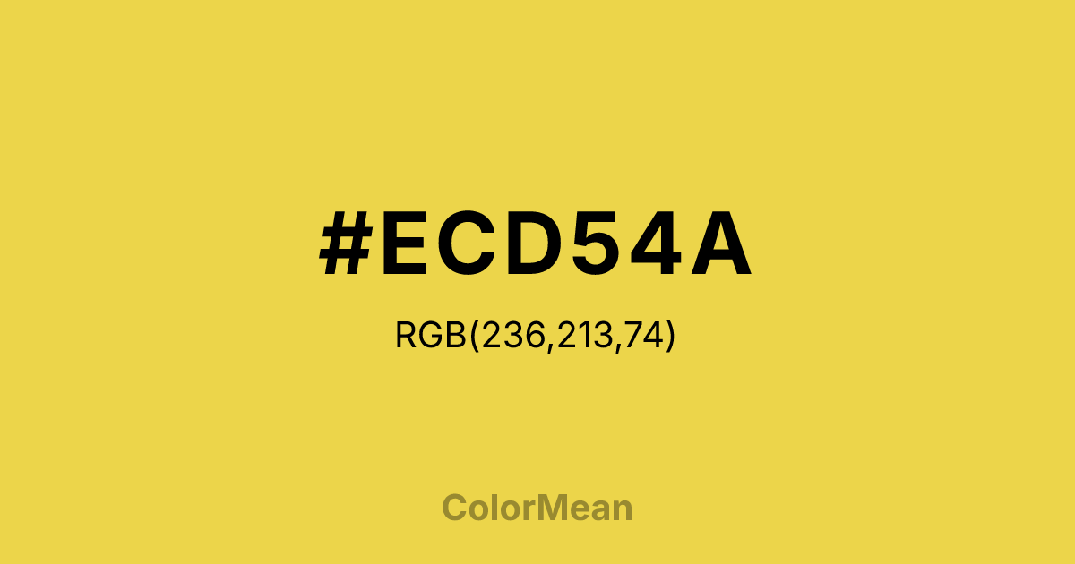 #ECD54A color swatch