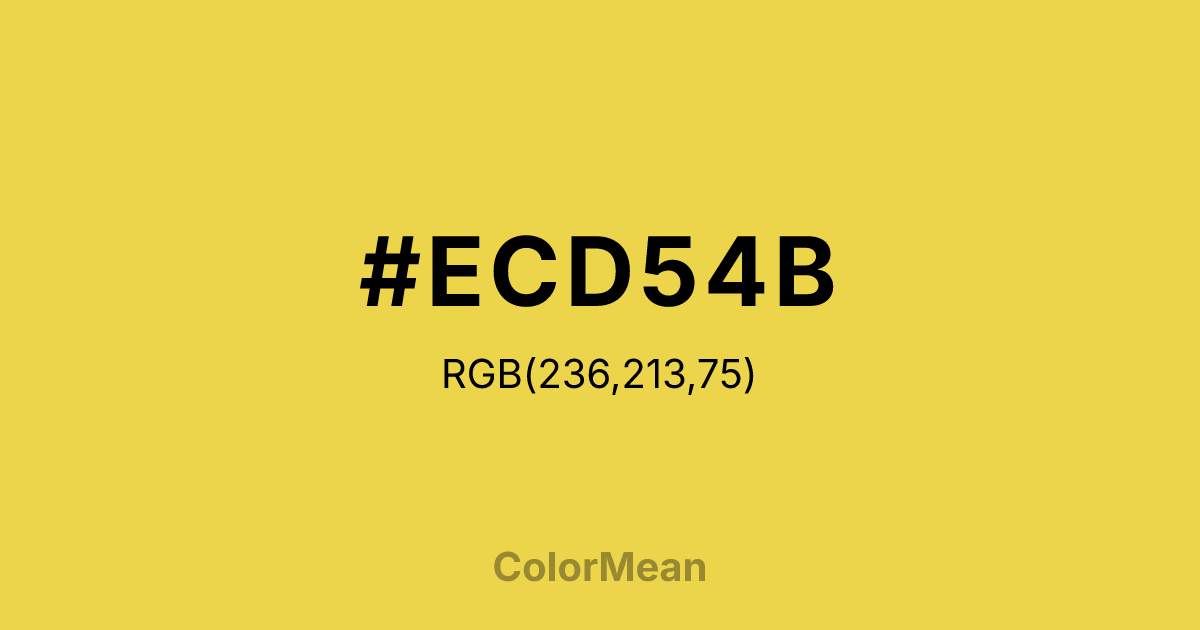 #ECD54B color swatch