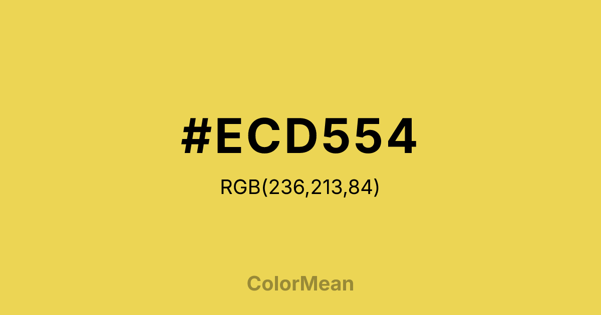 #ECD554 color swatch