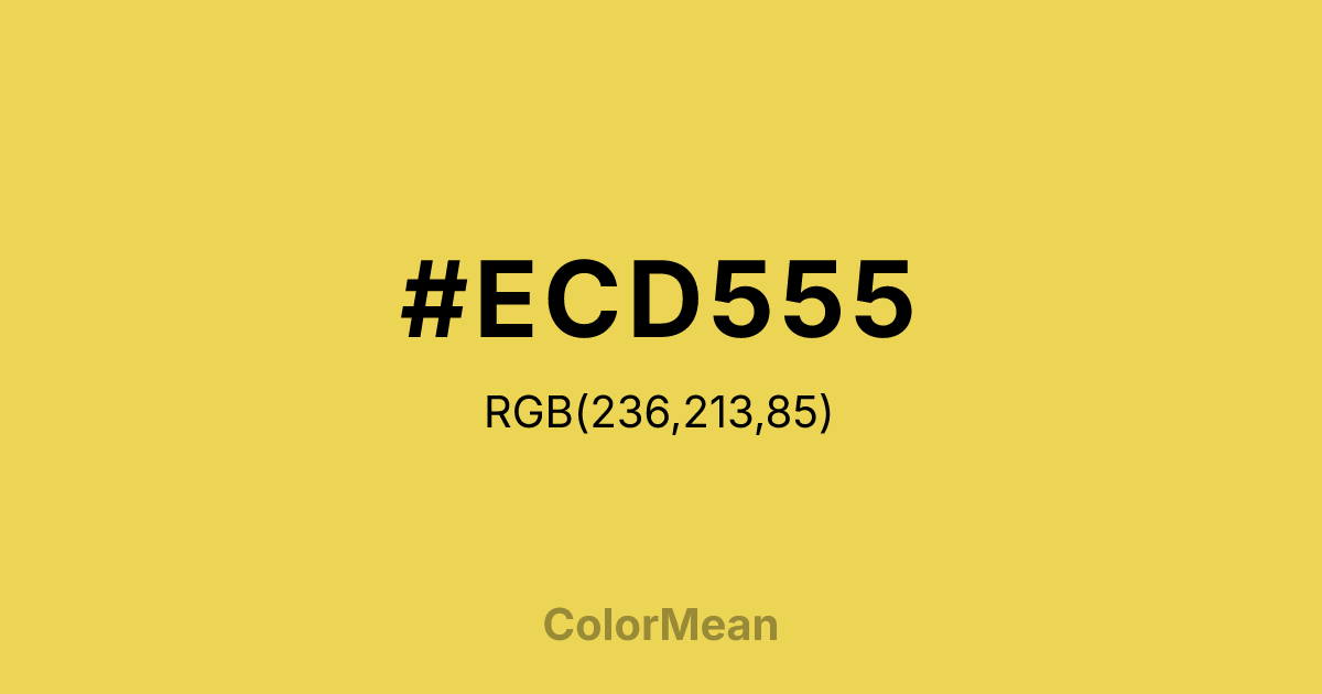 #ECD555 color swatch
