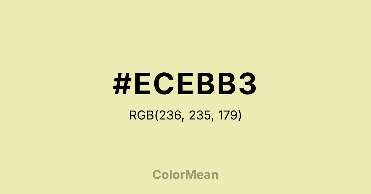 #ECEBB3 color swatch