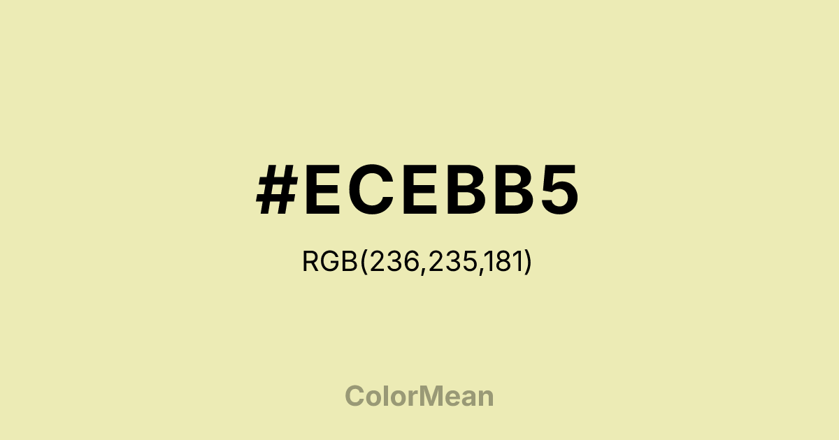 #ECEBB5 color swatch