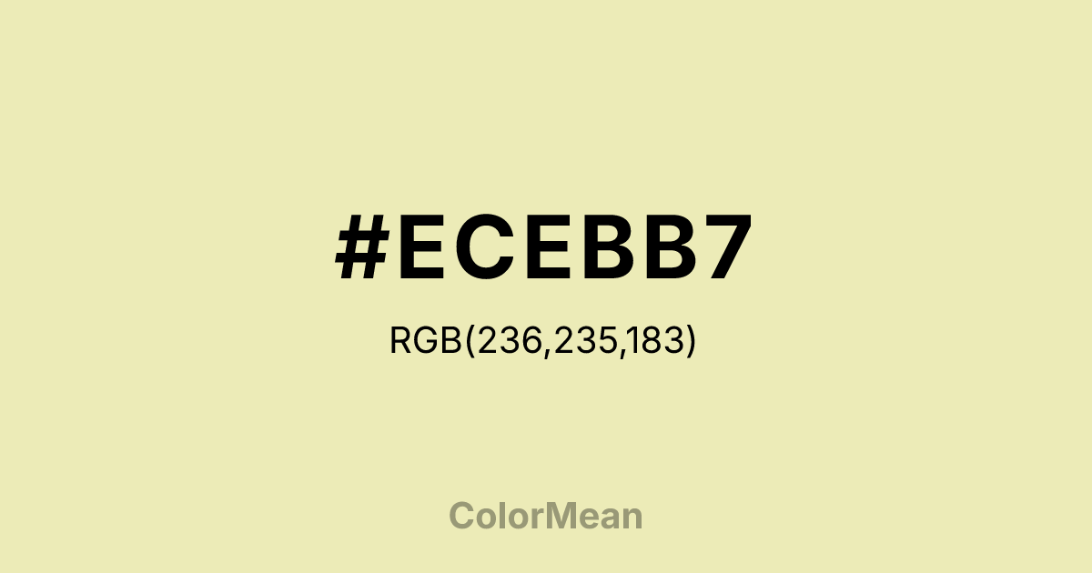 #ECEBB7 color swatch