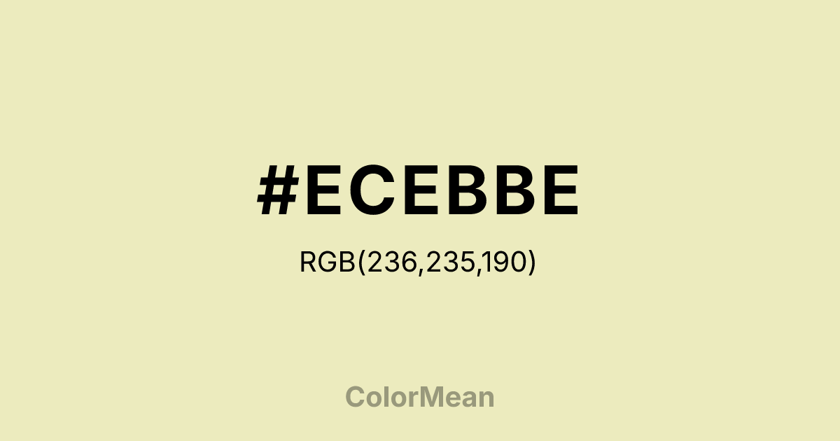 #ECEBBE color swatch