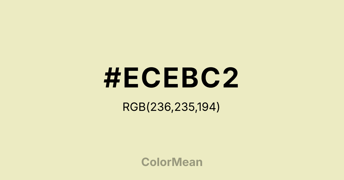 #ECEBC2 color swatch
