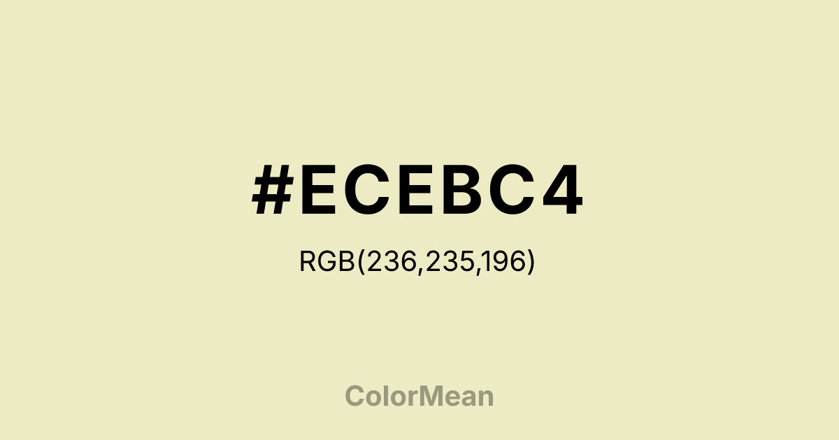 #ECEBC4 color swatch
