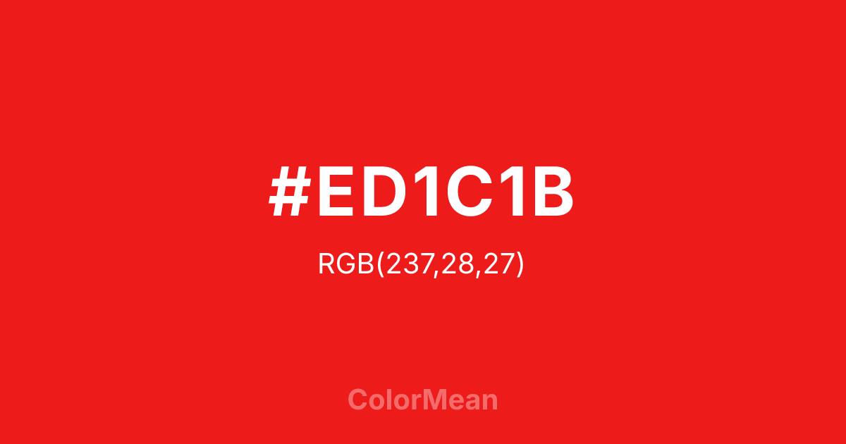 #ED1C1B color swatch