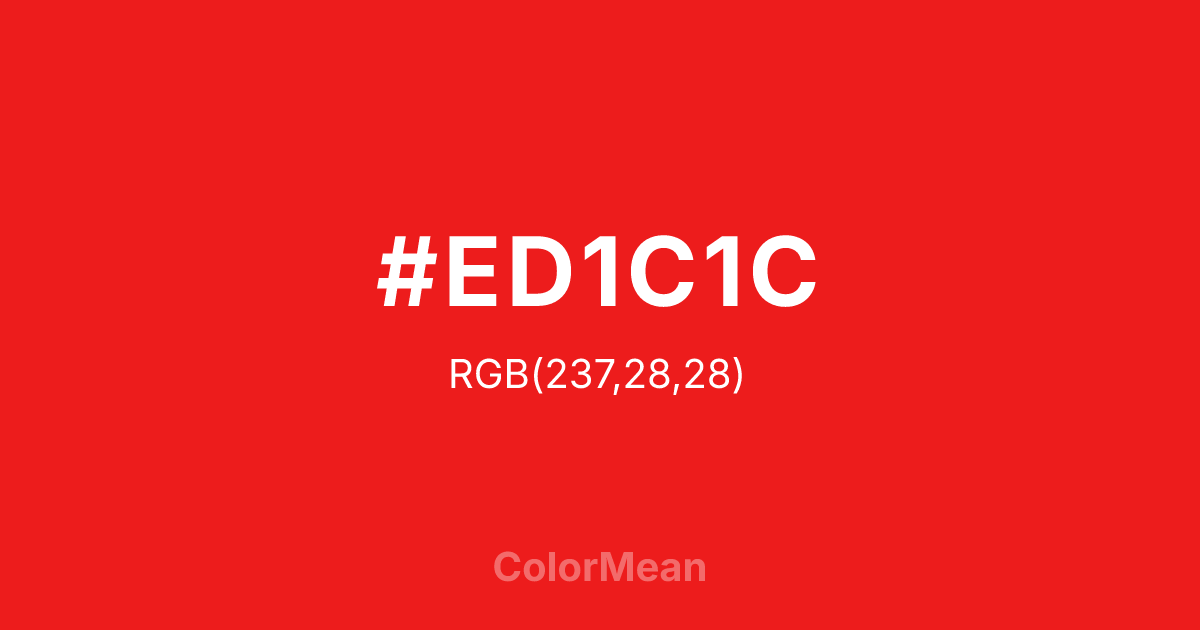 #ED1C1C color swatch
