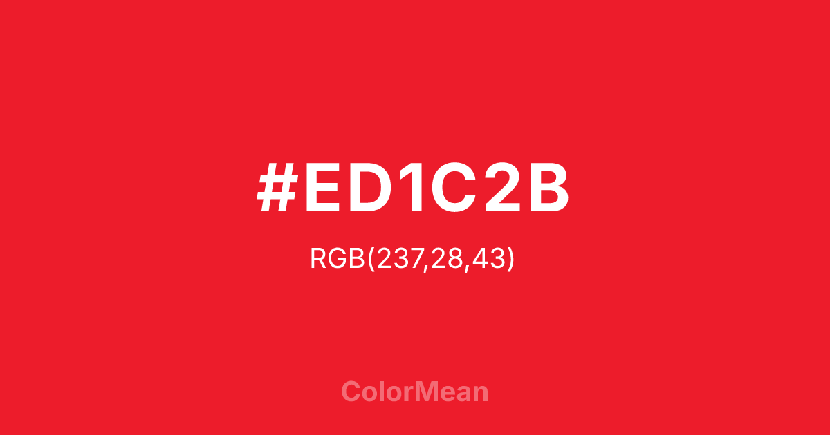#ED1C2B color swatch