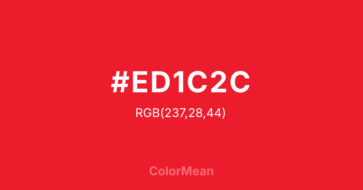#ED1C2C color swatch