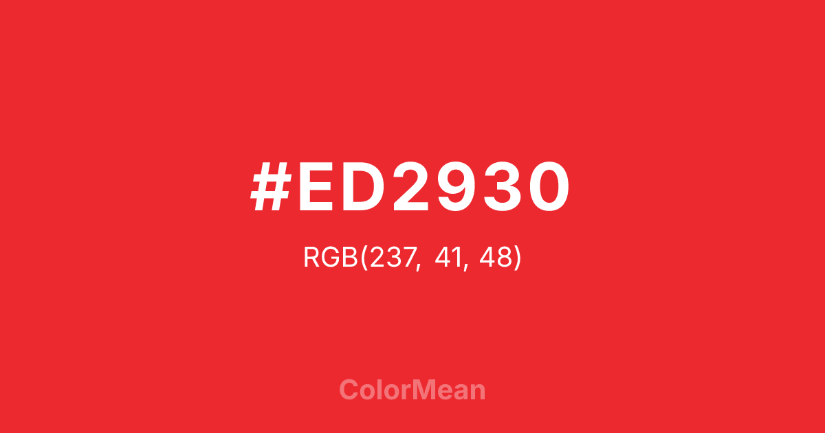 #ED2930 color swatch