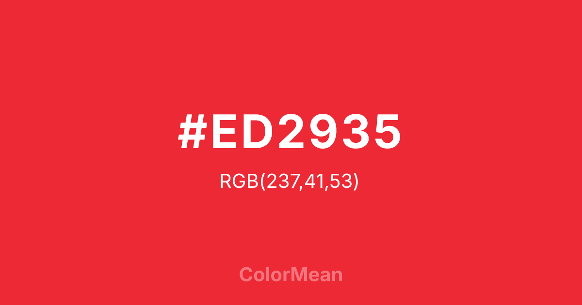 #ED2935 color swatch