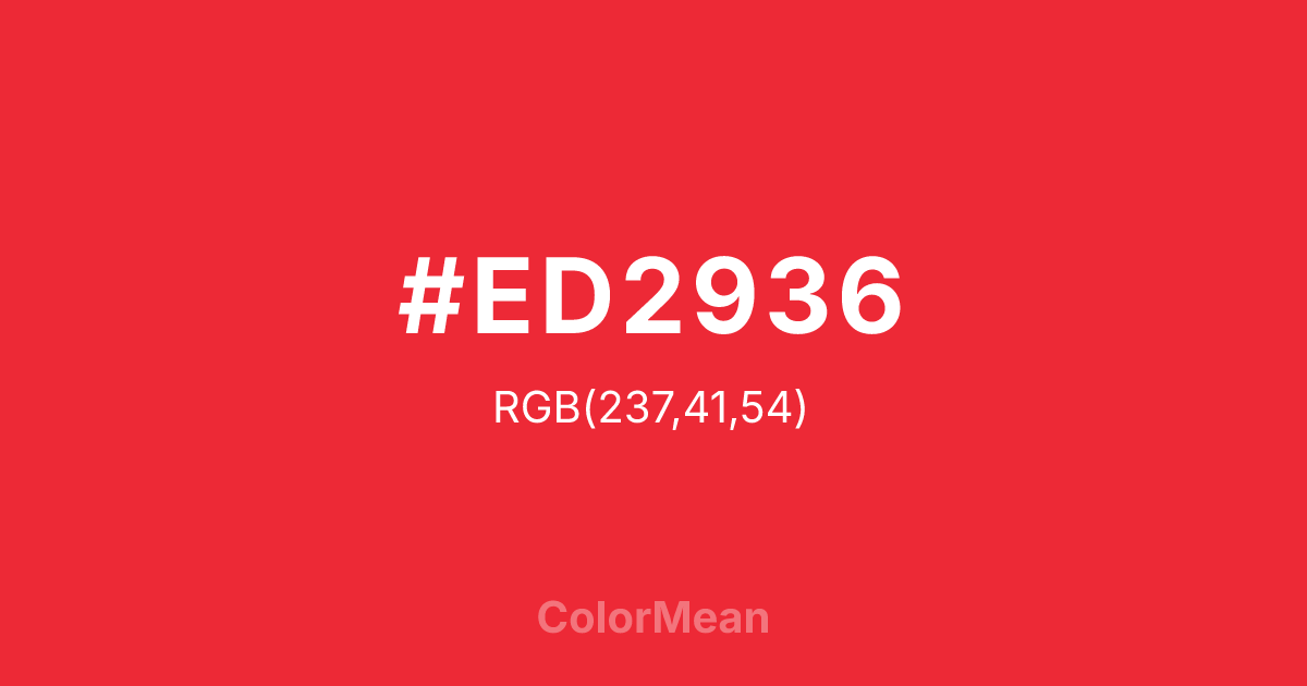 #ED2936 color swatch