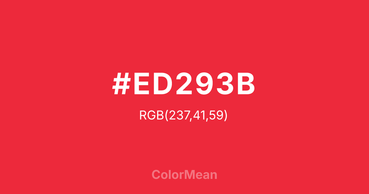 #ED293B color swatch