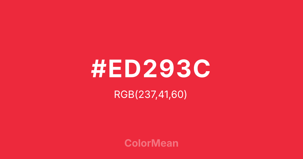 #ED293C color swatch