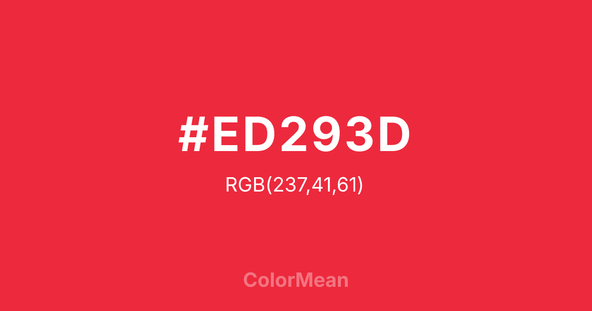 #ED293D color swatch