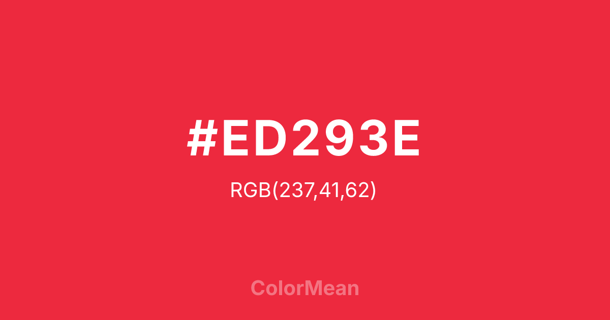 #ED293E color swatch