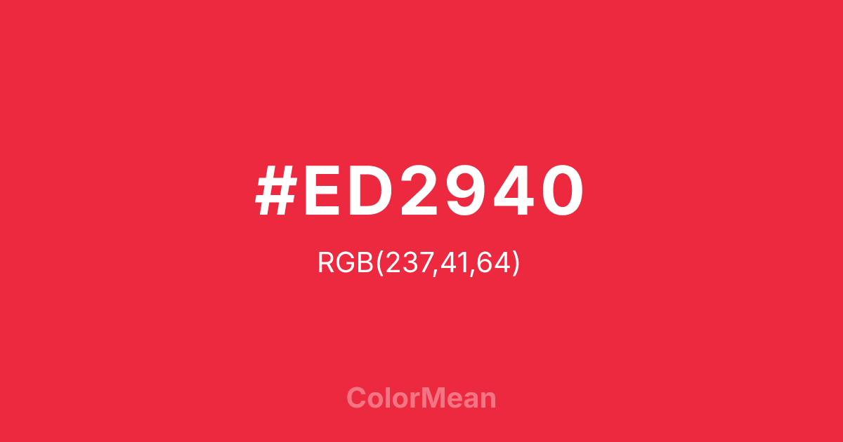 #ED2940 color swatch