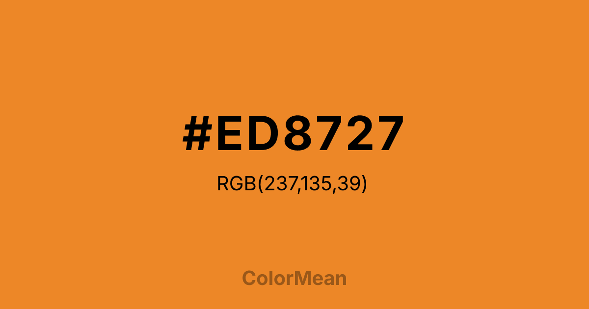 #ED8727 color swatch