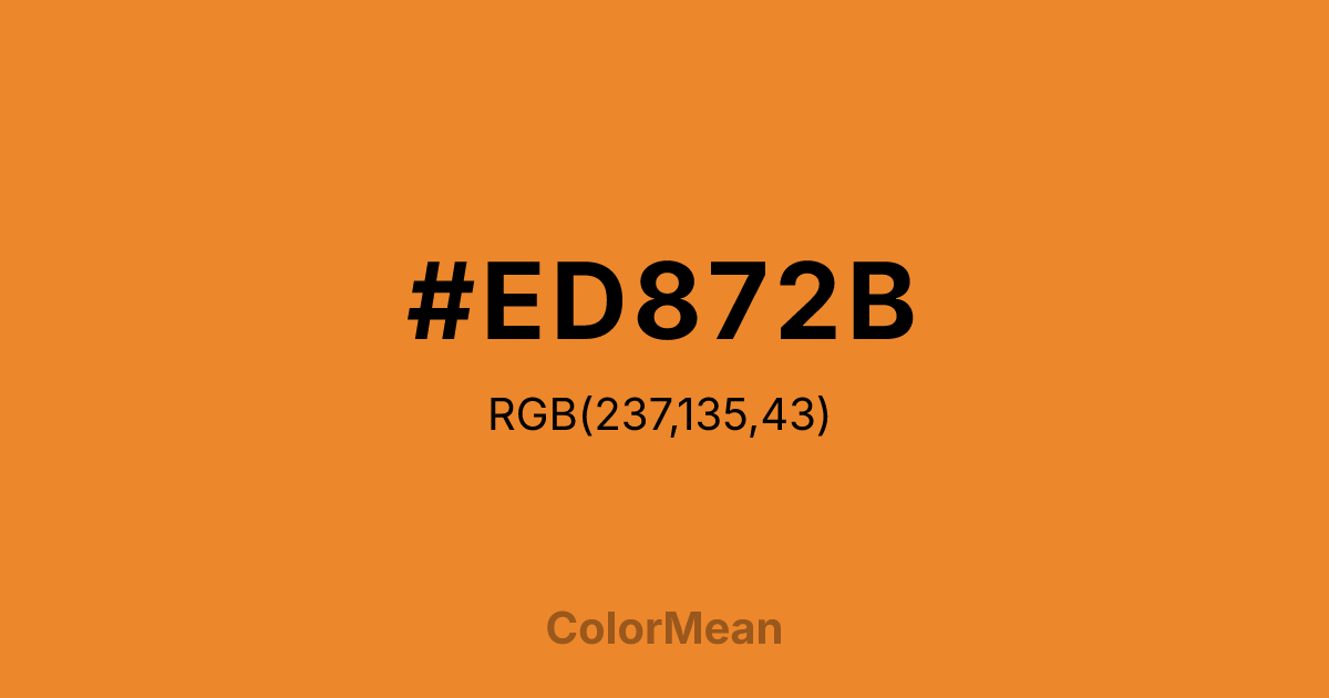 #ED872B color swatch