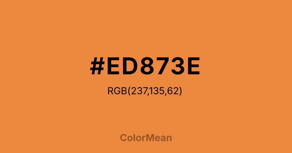 #ED873E color swatch