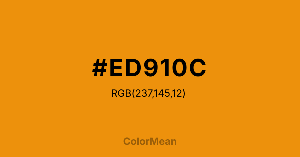 #ED910C color swatch