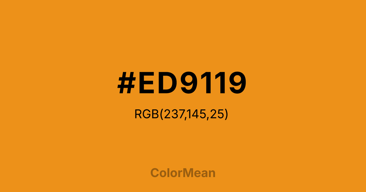 #ED9119 color swatch