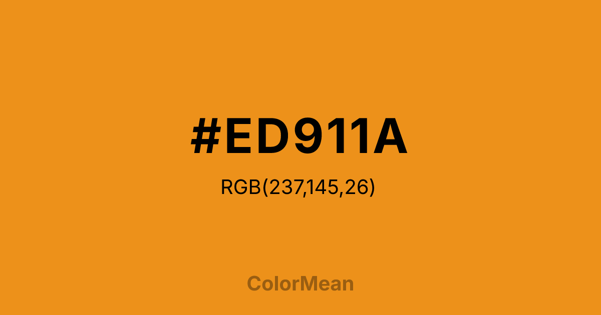 #ED911A color swatch