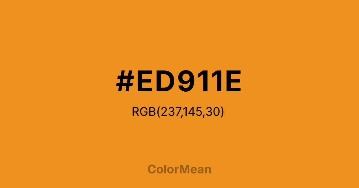 #ED911E color swatch