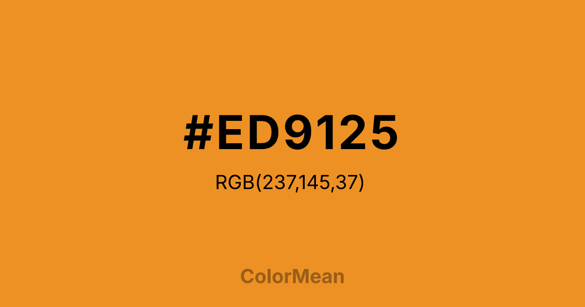 #ED9125 color swatch