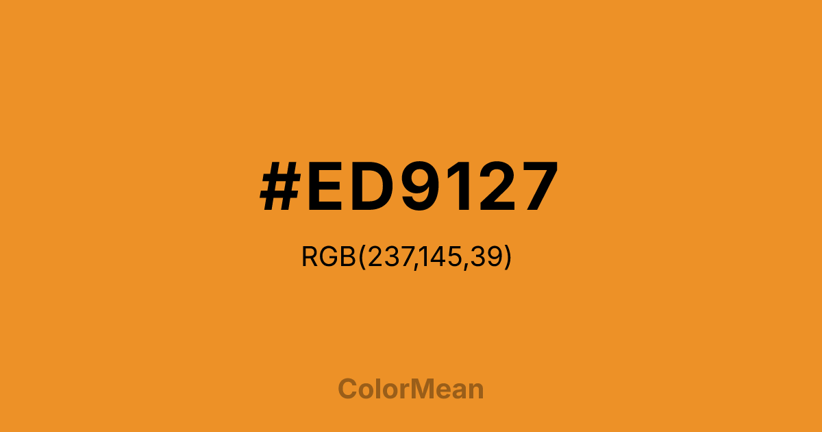 #ED9127 color swatch