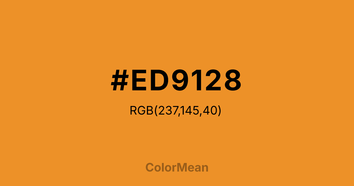 #ED9128 color swatch