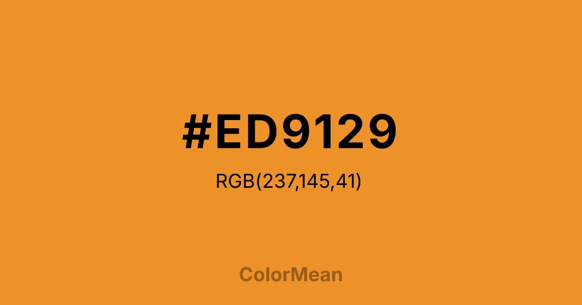 #ED9129 color swatch