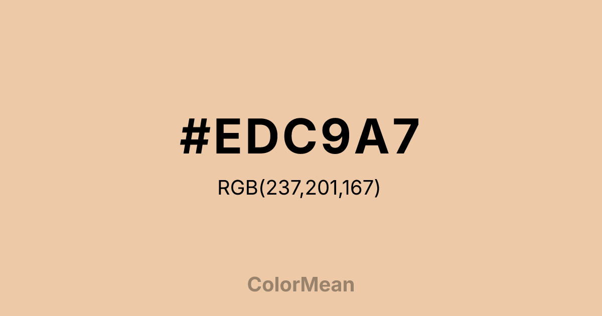 #EDC9A7 color swatch