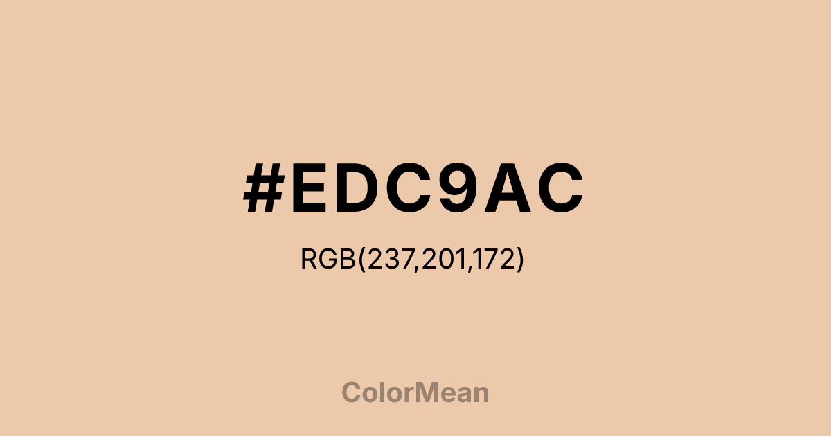 #EDC9AC color swatch