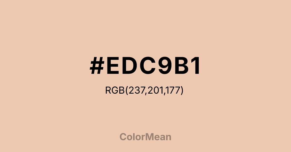 #EDC9B1 color swatch