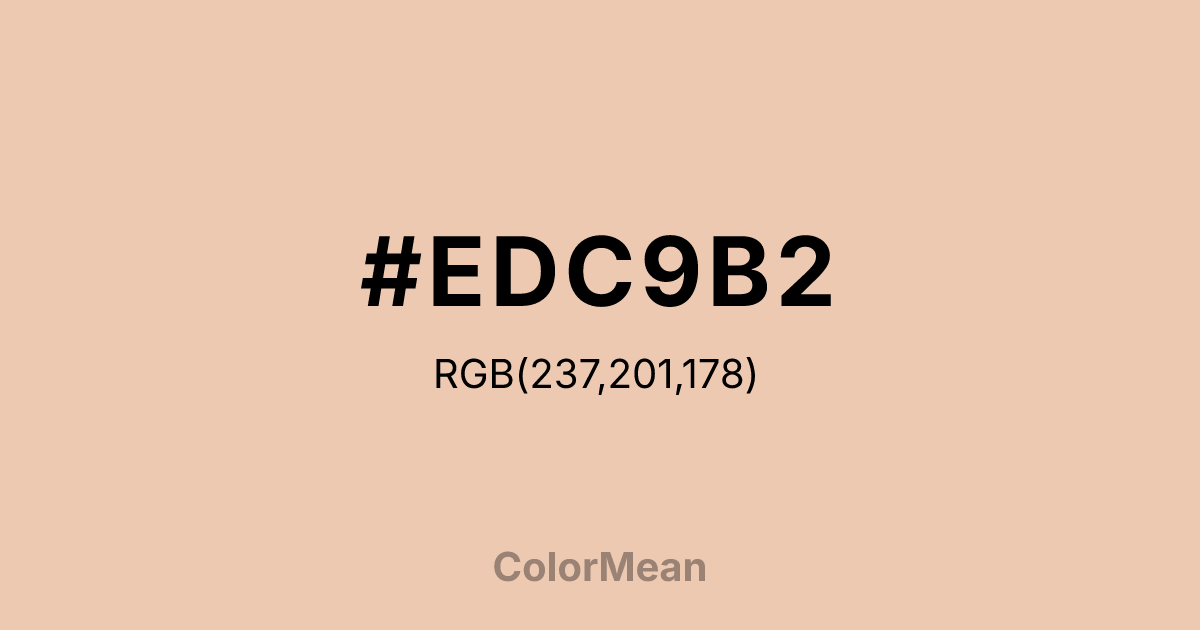 #EDC9B2 color swatch