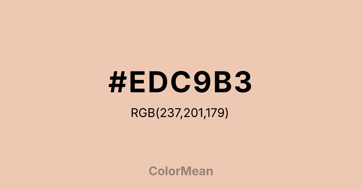 #EDC9B3 color swatch